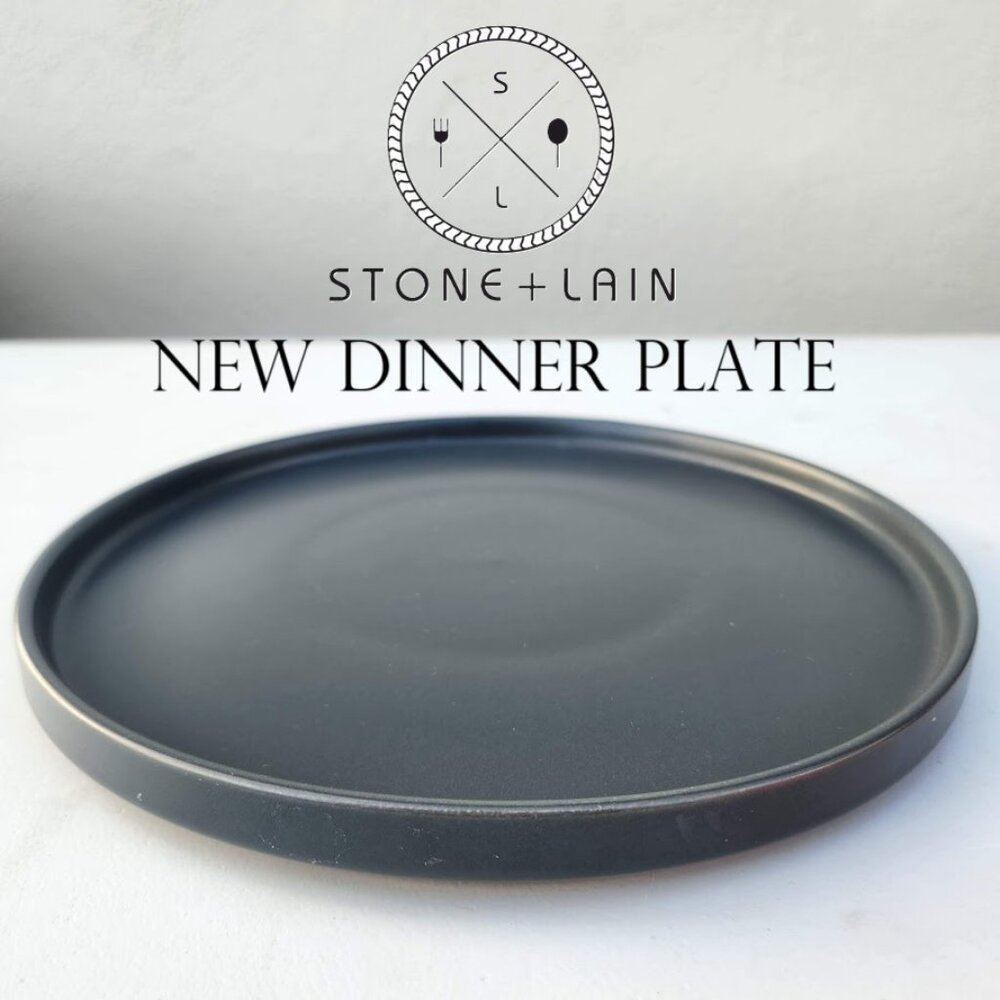 NEW Stone Lain Stoneware Round Dinner Plate Dinnerware Gray Replacement Matte Mi
